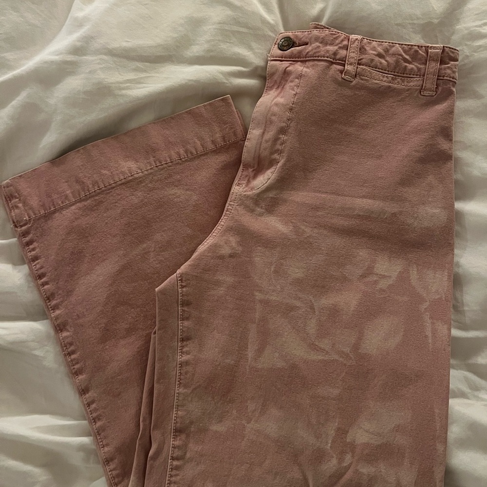 Pilcro Pink Wide Leg Pants
